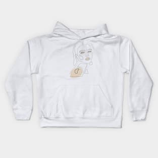 Beige Girl Kids Hoodie